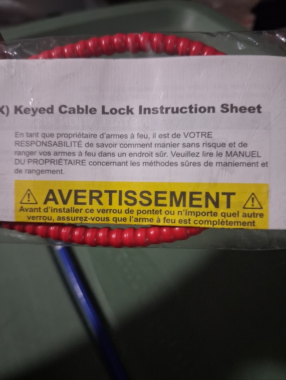 Keyed Cable Lock NEW - Picture 4 of 5